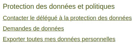 Politiques de données